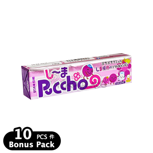 UHA Puccho Stick Candy Grape | 味覺糖 果肉條裝糖 提子味 【Bundle Pack 10pkts】