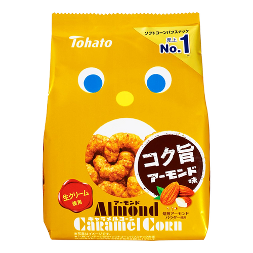 TOHATO Caramel Corn Almond 桃哈多 焦糖粟米條 杏仁味 65g
