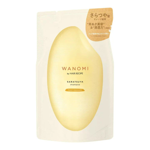 HAIR RECIPE Wanomi Saratsuya Shampoo Refill Pack 髮之料理 純米瓶 清新花香米糠保濕亮澤護髮洗髮露 300 ml 補充裝