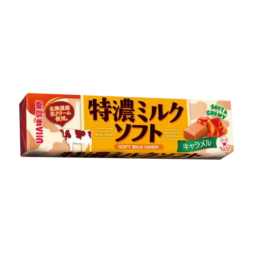 UHA Tokuno 8.2 Milk Stick Soft Candy Caramel Flv | 味覺糖 焦糖濃縮咖啡味牛奶條裝軟糖 50g