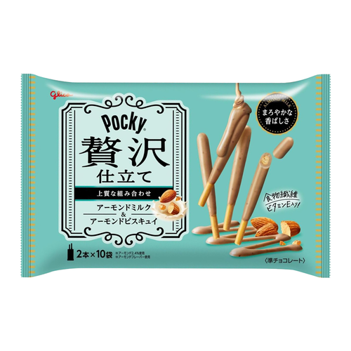 GLICO Pocky Zeitaku Milk | 固力果 贅沢杏仁牛奶朱古力百力枝 110g