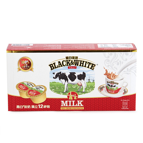 黑白淡奶 保温瓶 202505 Black & White Evaporated Milk (354mL) ｜ 大统华超级市场