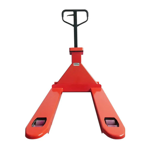 4500 lb Scale Pallet Jack – 2" LCD, Lb/Kg, Poly Wheels, 220° Steering TMG Industrial