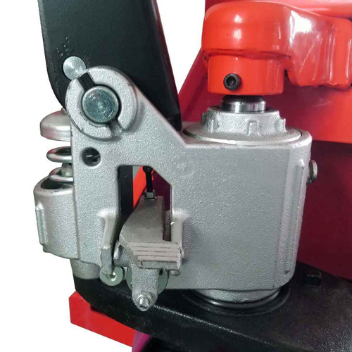 4500 lb Scale Pallet Jack – 2" LCD, Lb/Kg, Poly Wheels, 220° Steering TMG Industrial