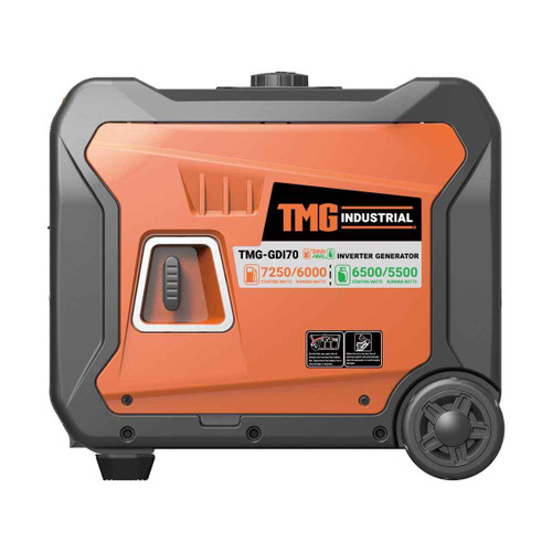7250 Watt Digital Inverter Hybrid Portable Generator, Dual Fuel Capability (Gas/LPG), 6.5hrs 50% Load Run Time, CETL, ETL Certified For Canada/US, EPA Emissions Compliance, TMG-GDI70 TMG Industrial