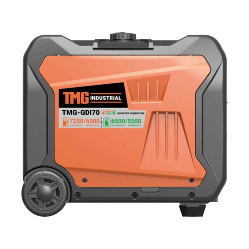 7250 Watt Digital Inverter Hybrid Portable Generator, Dual Fuel Capability (Gas/LPG), 6.5hrs 50% Load Run Time, CETL, ETL Certified For Canada/US, EPA Emissions Compliance, TMG-GDI70 TMG Industrial