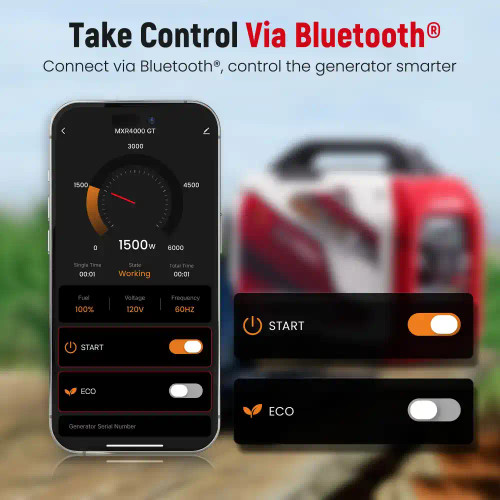 MXR4000GT 4000W Dual-Fuel Smart Inverter Generator for RVs – Electric & Bluetooth Start MXR (MaXpeedingRods)