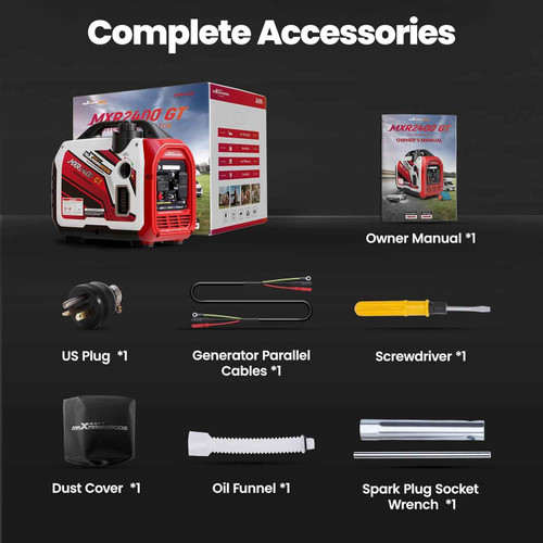 MXR2400GT 2400W Portable Inverter Generator – Quiet Power for RV, Camping & Backup MXR (MaXpeedingRods)