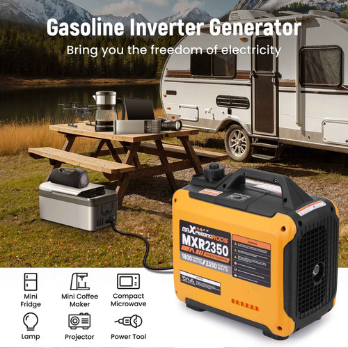 Maxpeedingrods Ultralight 2350W Portable Generator with Gasoline Inverter, Quiet Home RV Power Supply MXR (MaXpeedingRods)