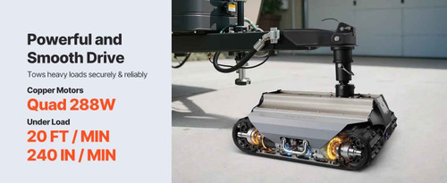 Electric Trailer Mover, 9000 lbs Max Towing Capacity, Remote-Controlled Trailer Mover with 328 ft Wireless Range, Motorised Camper Trolley Kit Fits for Camper RV Caravan Boat Trailer Jack Vevor