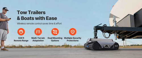 Electric Trailer Mover, 9000 lbs Max Towing Capacity, Remote-Controlled Trailer Mover with 328 ft Wireless Range, Motorised Camper Trolley Kit Fits for Camper RV Caravan Boat Trailer Jack Vevor