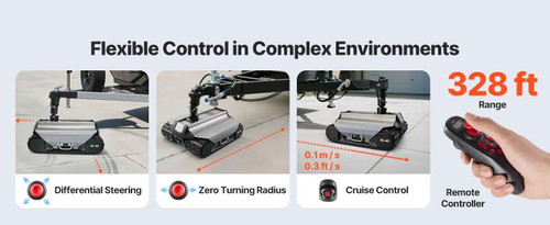 Electric Trailer Mover, 9000 lbs Max Towing Capacity, Remote-Controlled Trailer Mover with 328 ft Wireless Range, Motorised Camper Trolley Kit Fits for Camper RV Caravan Boat Trailer Jack Vevor