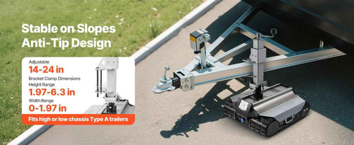 Electric Trailer Mover, 9000 lbs Max Towing Capacity, Remote-Controlled Trailer Mover with 328 ft Wireless Range, Motorised Camper Trolley Kit Fits for Camper RV Caravan Boat Trailer Jack Vevor