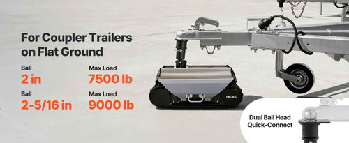 Electric Trailer Mover, 9000 lbs Max Towing Capacity, Remote-Controlled Trailer Mover with 328 ft Wireless Range, Motorised Camper Trolley Kit Fits for Camper RV Caravan Boat Trailer Jack Vevor