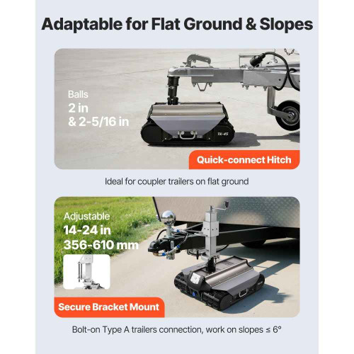 Electric Trailer Mover, 9000 lbs Max Towing Capacity, Remote-Controlled Trailer Mover with 328 ft Wireless Range, Motorised Camper Trolley Kit Fits for Camper RV Caravan Boat Trailer Jack Vevor