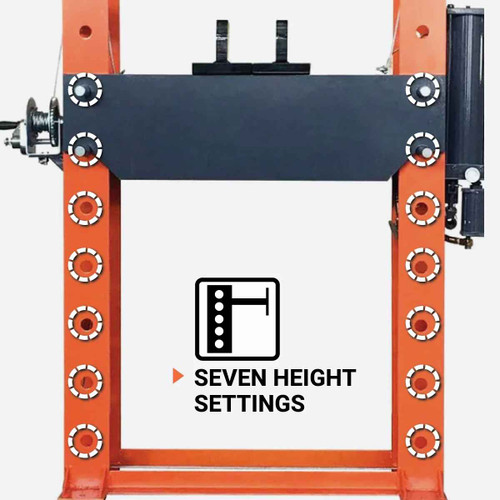75 Ton Capacity Hydraulic Shop Press, Heavy Duty Pressing, Fully Welded H-Frame, Air & Manual Dual Operation, TMG-SP75 TMG Industrial