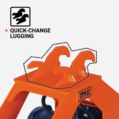 8,800-lbf Hydraulic Plate Compactor, 2-4 Ton Excavator Weight, 19" Compact Capacity, TMG-ECP21 TMG Industrial