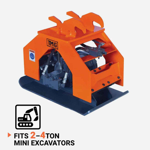 8,800-lbf Hydraulic Plate Compactor, 2-4 Ton Excavator Weight, 19" Compact Capacity, TMG-ECP21 TMG Industrial