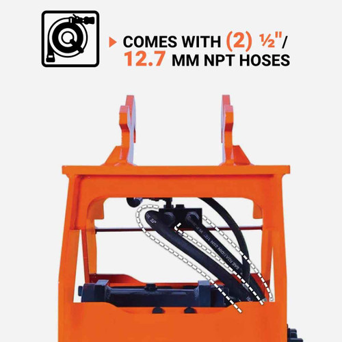 8,800-lbf Hydraulic Plate Compactor, 2-4 Ton Excavator Weight, 19" Compact Capacity, TMG-ECP21 TMG Industrial
