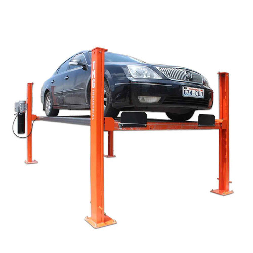 4-Post Auto Lift, 9,000 lb Lift Capacity, 77" Rise, Removable Ramp, CETL Certified Power Unit, TMG-ALF90 TMG Industrial