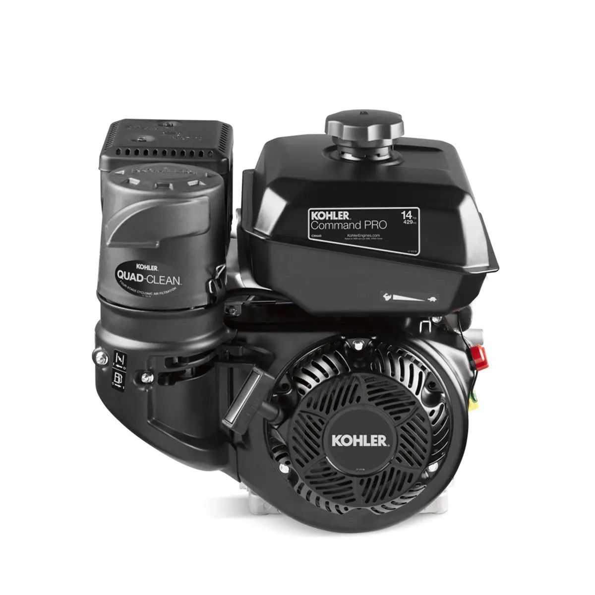 Kohler 14 HP Gasoline Engine, CH440 Command Pro Series, Quad-Clean™ Cyclonic Air Filter, Large-Capacity Fuel Tank, Kohler
