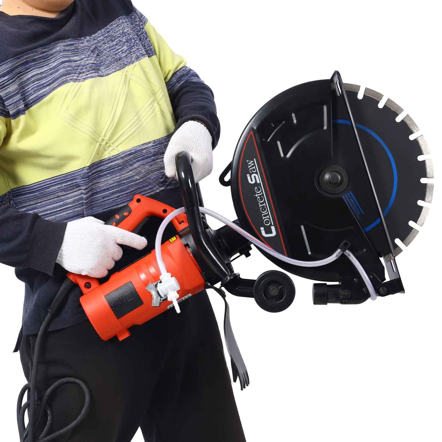 Electric 14" Cut-Off Saw — 120V, 15A, 4,300 RPM, Wet/Dry, 5" Max Cut Depth, Guide Roller (Blade Included) Durvy Supply