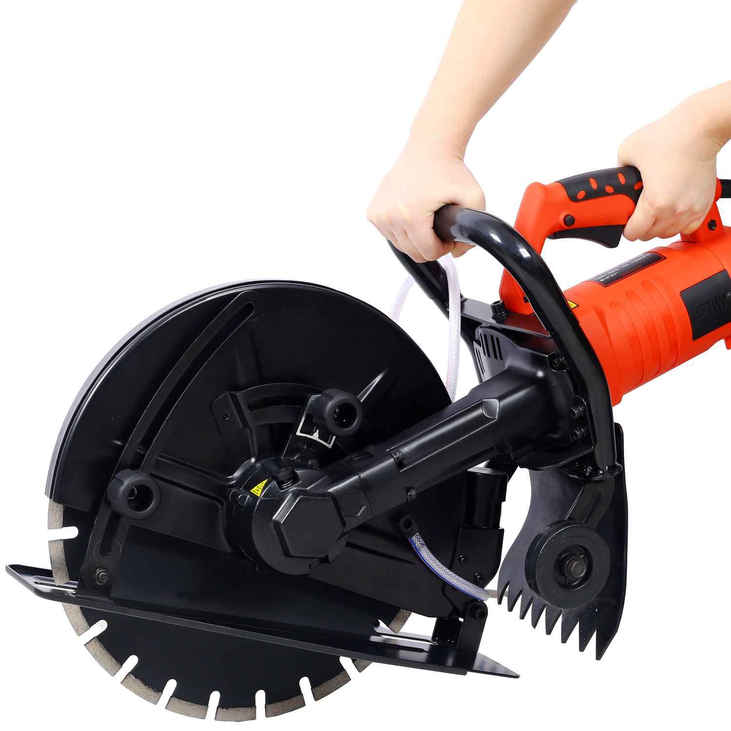 Electric 14" Cut-Off Saw — 120V, 15A, 4,300 RPM, Wet/Dry, 5" Max Cut Depth, Guide Roller (Blade Included) Durvy Supply