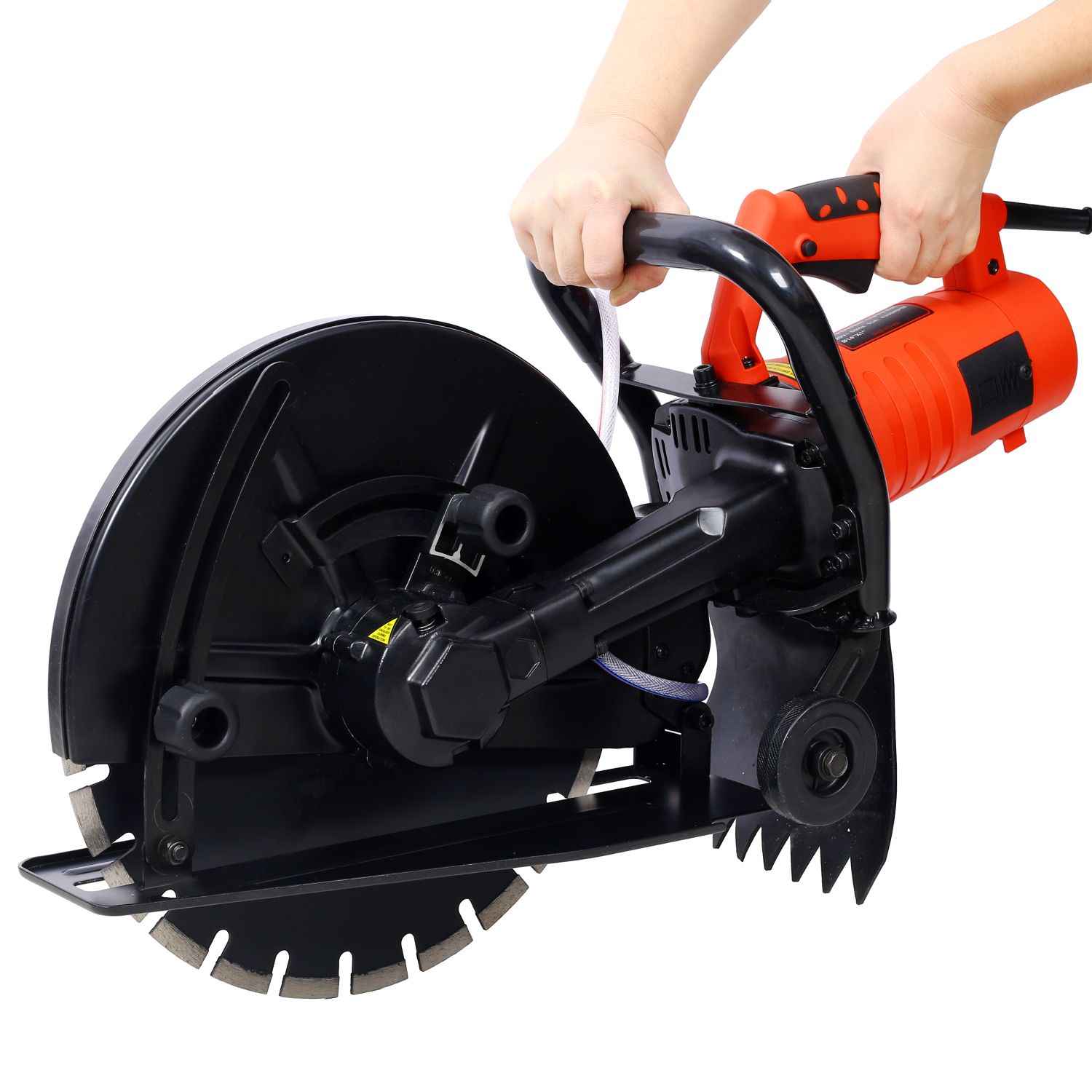 Electric 14" Cut-Off Saw — 120V, 15A, 4,300 RPM, Wet/Dry, 5" Max Cut Depth, Guide Roller (Blade Included) Durvy Supply