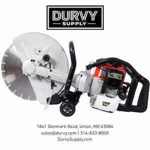 14" Gas Cut Off Saw (2-Stroke, Wet/Dry, 5" Cut Depth) Durvy Supply