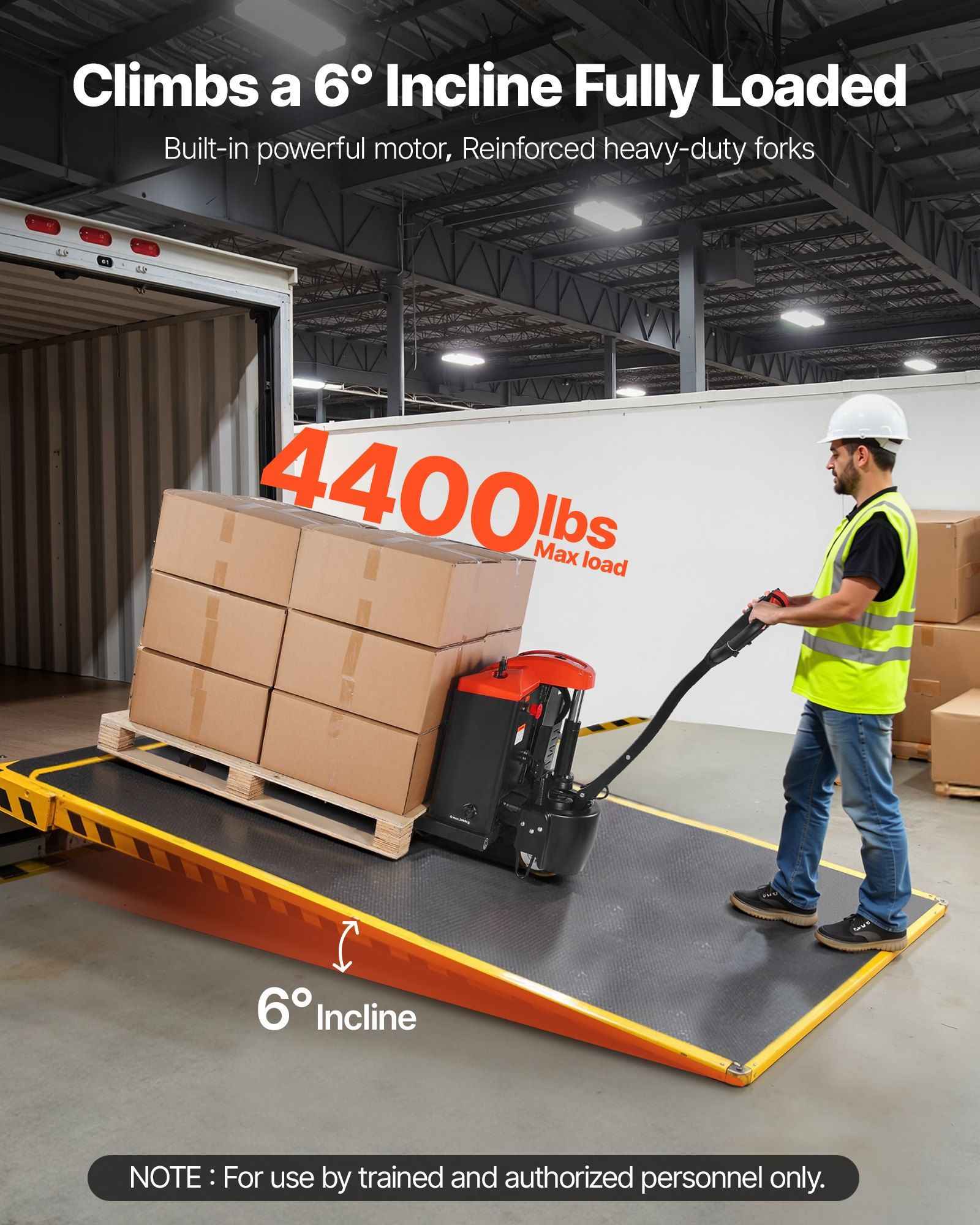 VEVOR Electric Pallet Jack 4400 lb Lithium Powered Vevor