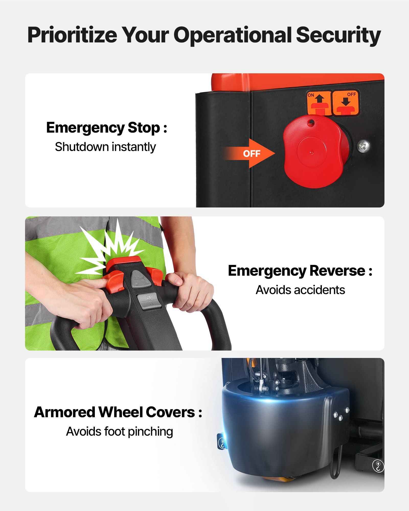 VEVOR Electric Pallet Jack 4400 lb Lithium Powered Vevor