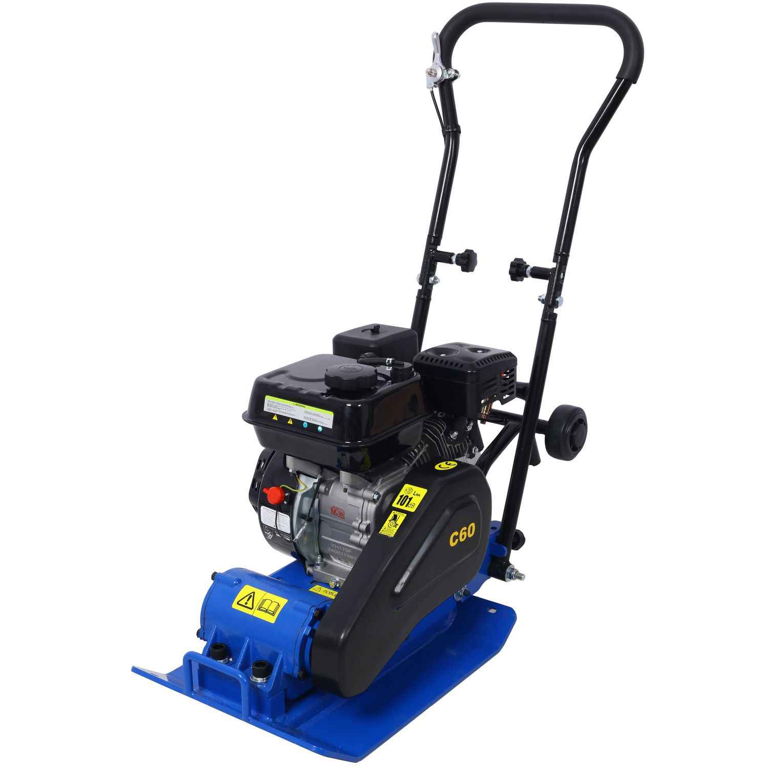 Gas Plate Compactor (212cc 6.5HP, 2700 lb Force, 5600 VPM, 20" x 14", 12" Depth) Durvy Supply