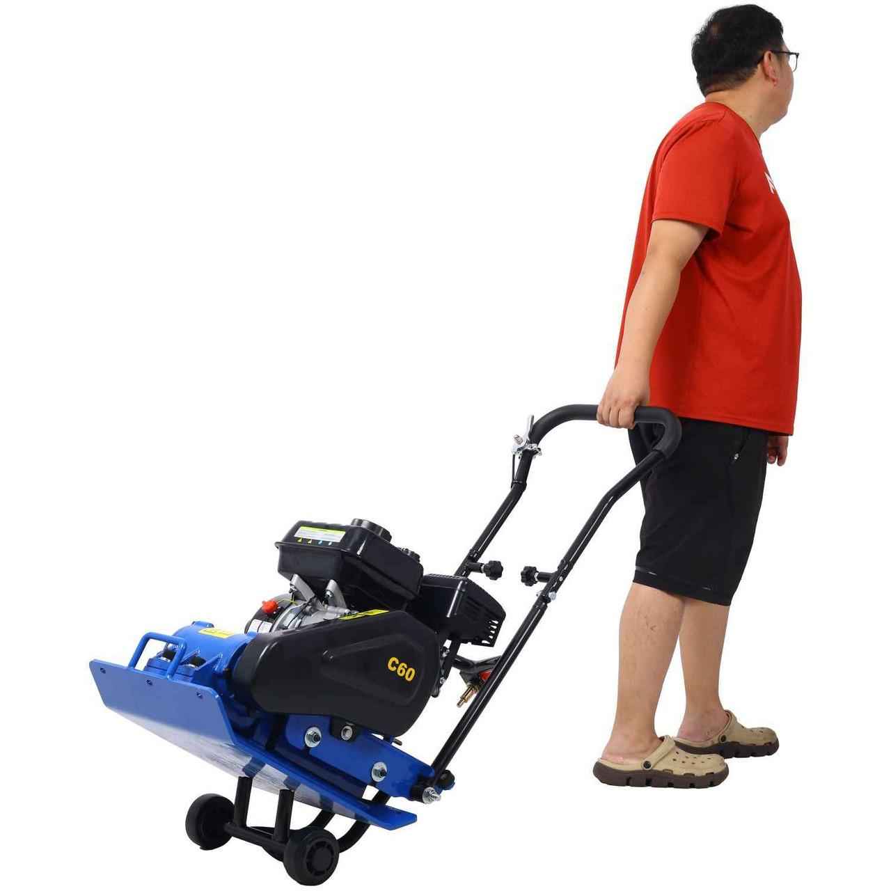 Gas Plate Compactor (212cc 6.5HP, 2700 lb Force, 5600 VPM, 20" x 14", 12" Depth) Durvy Supply