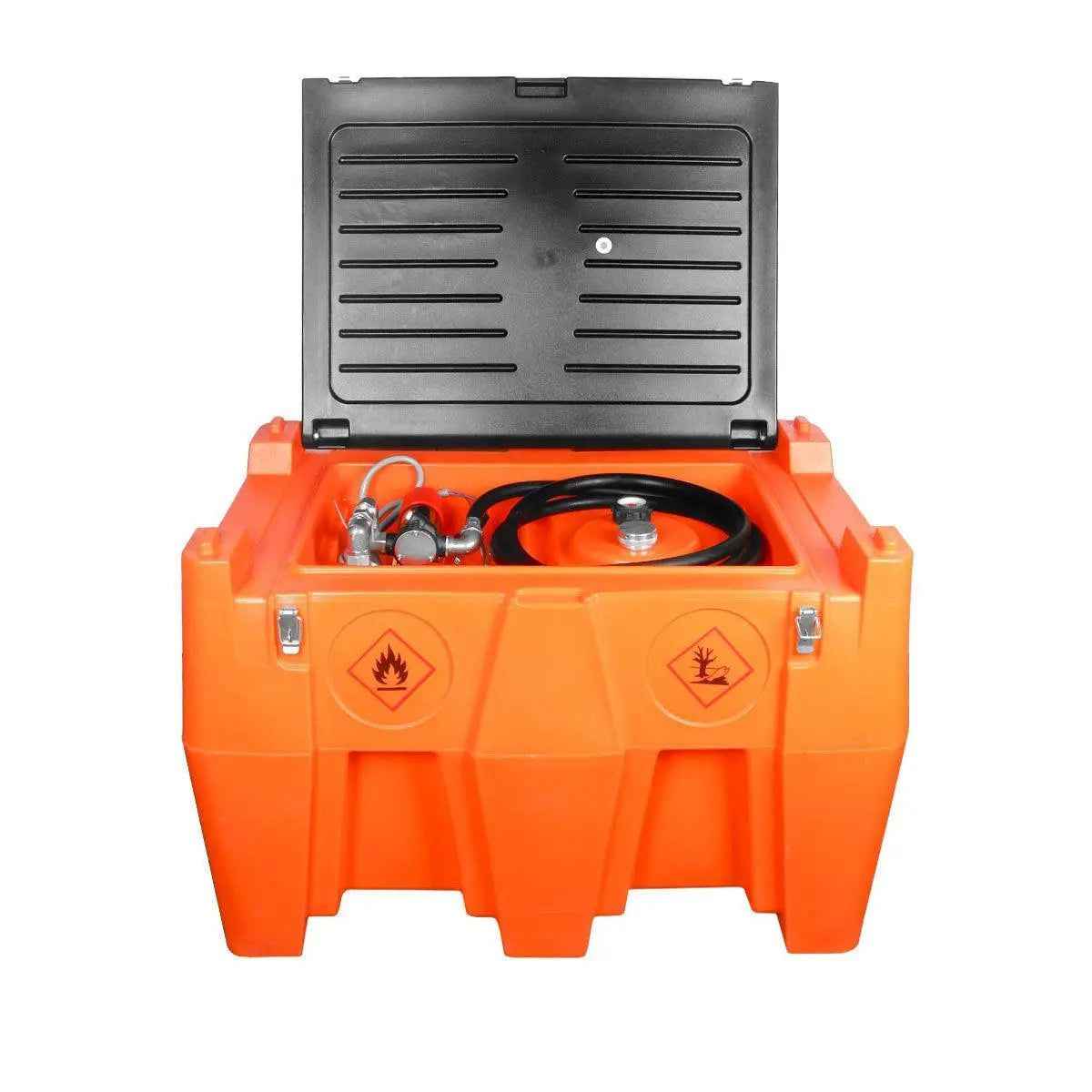 TMG Industrial TMG-DFT116 — 116 Gallon Diesel Poly Fuel Tank w/ 15 GPM Pump (Lockable Lid) TMG Industrial