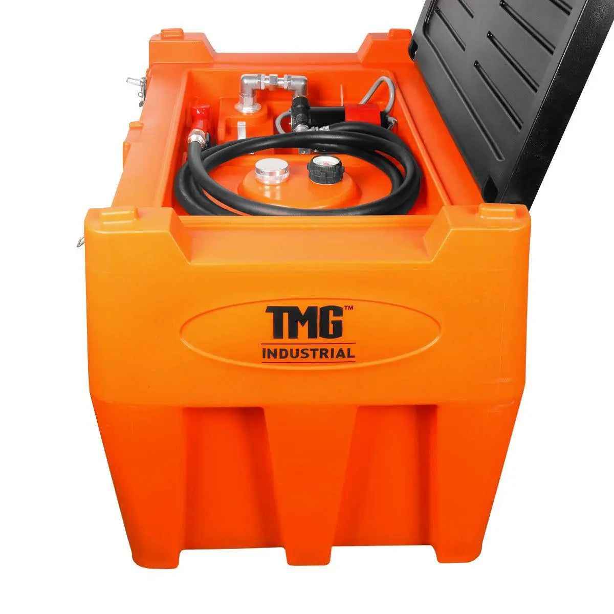 TMG Industrial TMG-DFT116 — 116 Gallon Diesel Poly Fuel Tank w/ 15 GPM Pump (Lockable Lid) TMG Industrial
