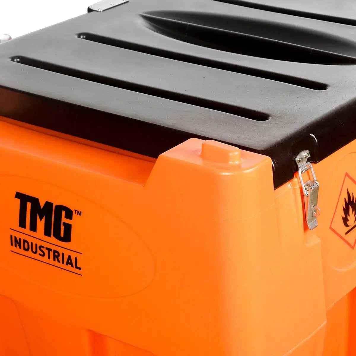 TMG Industrial TMG-DFT116 — 116 Gallon Diesel Poly Fuel Tank w/ 15 GPM Pump (Lockable Lid) TMG Industrial