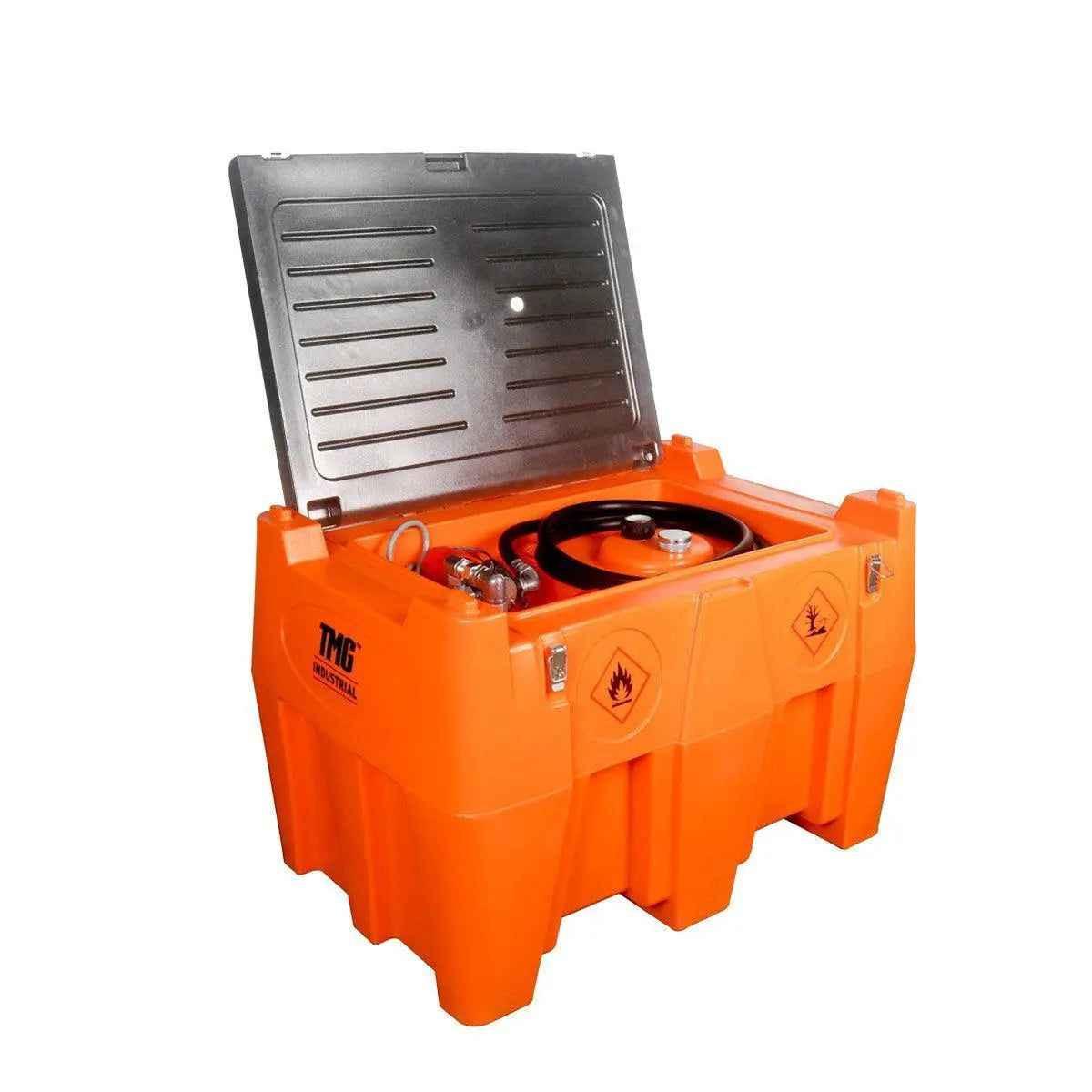 TMG Industrial TMG-DFT116 — 116 Gallon Diesel Poly Fuel Tank w/ 15 GPM Pump (Lockable Lid) TMG Industrial