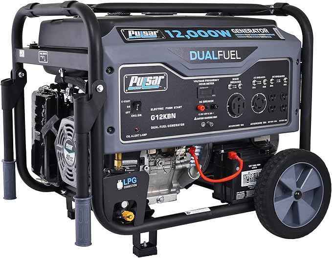 Pulsar 12000 Watts 240V 50A & 30A Dual Fuel Generator - G12KBN-SG Pulsar