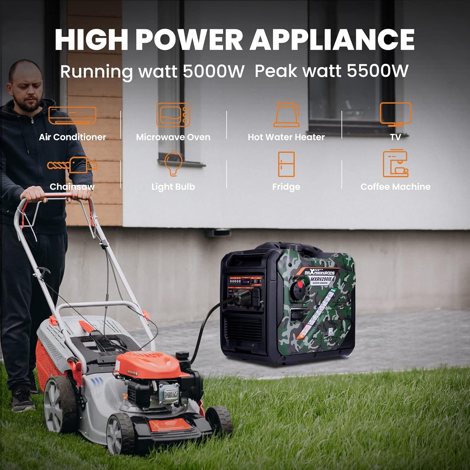 MXR6250IE 5500-Watt Portable Inverter Generator