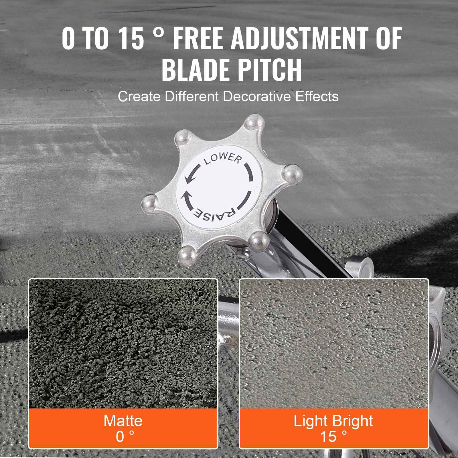 Power Trowel, 46' Walk-Behind Cement Trowel with Float Pan, 14HP Gas-Powered Smooth Concrete Surface Finisher, Heavy Duty Commercial Screed Concrete Cement with Finishing Blade Durvy Supply