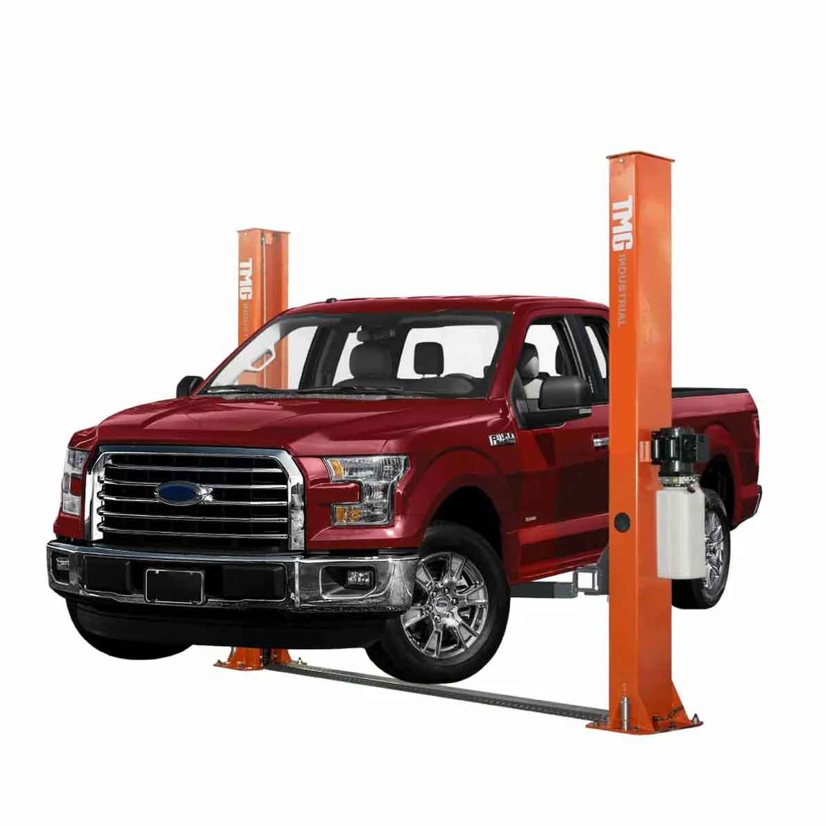 10,000-lb Two Post Floor Plate Auto Lift, Symmetric Arms, 77" Lift Height, Dual-Point Lock Release, TMG-TPL45 TMG Industrial