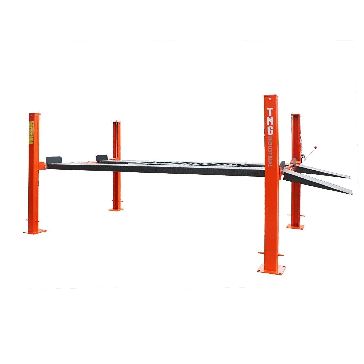 4-Post Auto Lift, 9,000 lb Lift Capacity, 77" Rise, Removable Ramp, CETL Certified Power Unit, TMG-ALF90 TMG Industrial