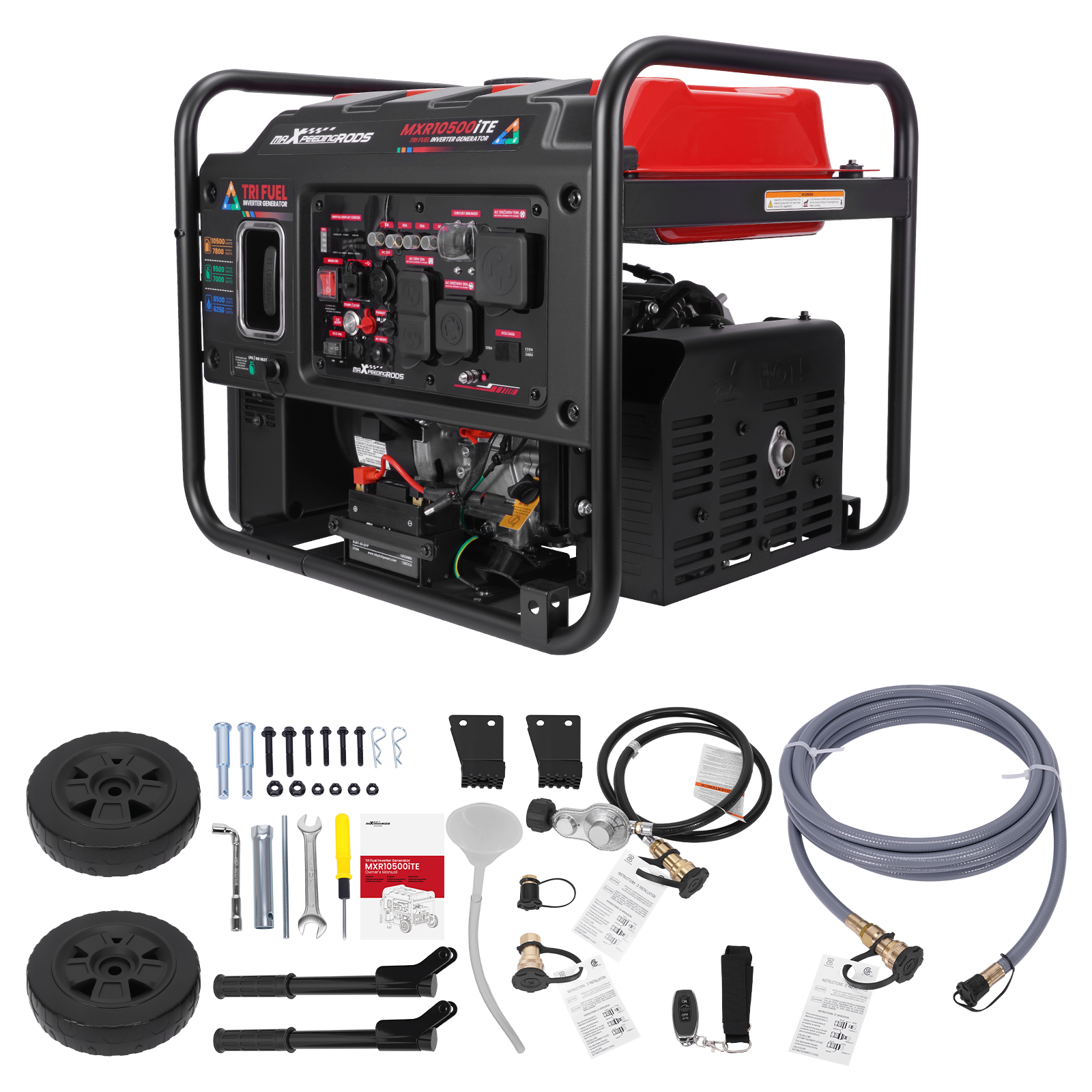 MXR10500iTE  50 Amp  10500 Watts Tri-Fuel Inverter Generator