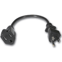 1ft Outlet Saver Power Extension Cord