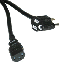 6ft Universal 16AWG Power Cord With Extra Outlet