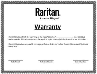 Raritan WARMCD116/24A-2