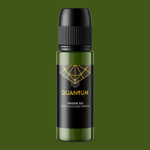 Quantum Original Black & Yellow Tattoo Ink -  Green Go 1oz.