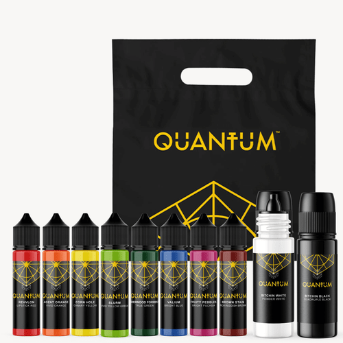 Quantum Original Black & Yellow Label Tattoo Ink - Basic Colors Ultimate Try-Out Set
