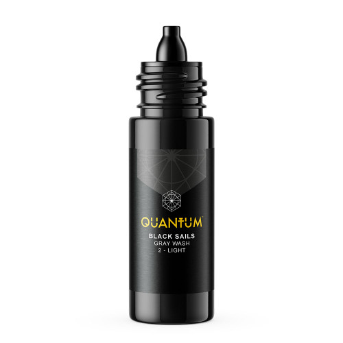 Quantum Original B;ack & Yellow Tattoo Ink - Black Sails Gray Wash Light 1oz. Quantum Original B;ack & Yellow Tattoo Ink - Black Sails Gray Wash Light 1oz.