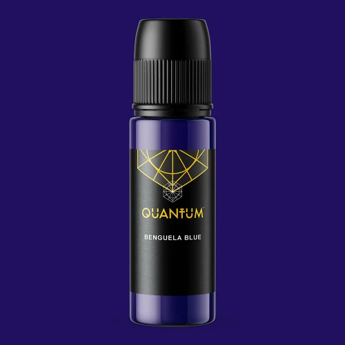 Quantum Original Black & Yellow Tattoo Ink - Benguela Blue 1oz.